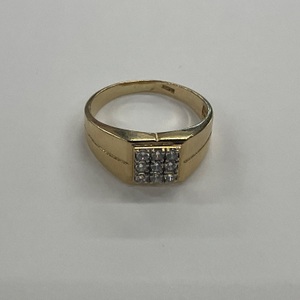 Yellow Gold Cluster Ring Sz:9 4.5g/14kt 