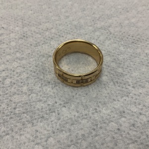 14K Yellow Gold Diamond Band Ring 14.0gr Size 12.5 