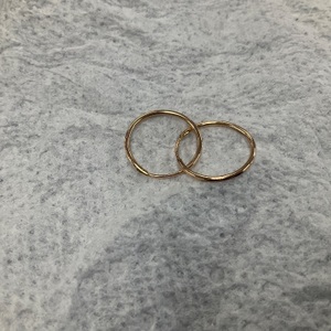 Female Rose Gold Hoops Earrings 0.8g/14kt 