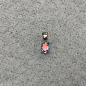 14K WG Solitaire Quartz Pendant 1.0Gr
