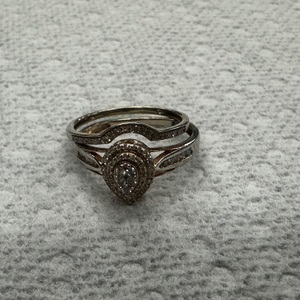White Gold Wedding Set Ring 2.8g/10kt 