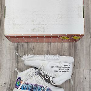 NIKE DR0500-100 AIR FORCE 1 OFF-WHITE GRAFFITI SHOES