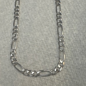 White Gold Figaro Necklace 16.1g/14kt 