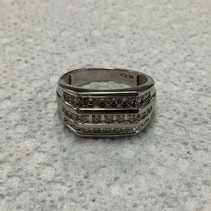 14K White Gold Diamond Ring 7.6g Size 11