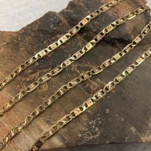 10K 3 Tone Valentino Chain Necklace 5.5gr 23.5"