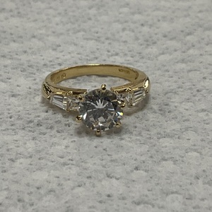 14K Yellow Gold Fashion Stone Ring 4.2gr Size 6.75 