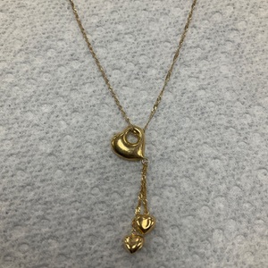 10K Yellow Gold Singapore Heart Necklace 1.5gr 19" 