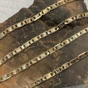 10K Three Tone Valentia 25" Chain Necklace 7.9gr 