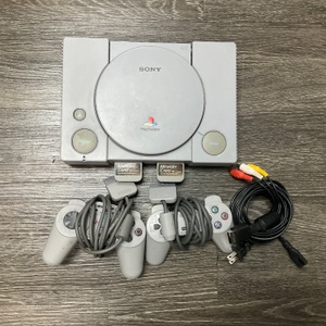 SONY PLAYSTATION ONE SCPH-5501 CONSOLE WITH TWO CONTROLLERS & CABLES