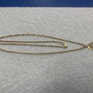 14K Yellow Gold Rope 23" Chain Necklace w/ St Jude Pendant 5.6gr