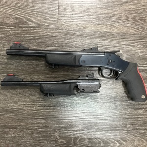 TAURUS ROSSI SINGLE SHOT BREAK-ACTION MATCHED PAIRED .410/45LC W/ .22LR SECOND B