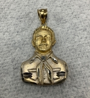 14K Yellow & White Gold 7.6gr Malverde Pendant