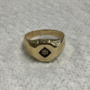 10K Yellow Gold Solitaire Diamond Ring 4.6gr Size 8.25 