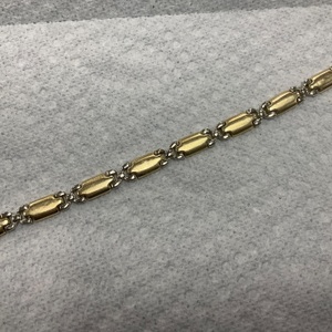 14kt Two tone 8" Bracelet 17.9gr