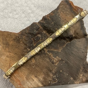 14kt Two tone 7.5" Bracelet 14.4gr