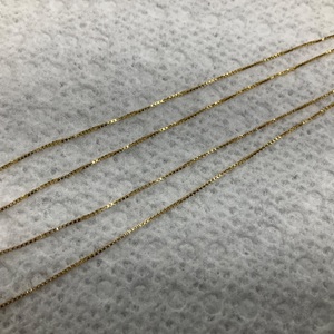 14K Yellow Gold Box 20" Chain Necklace 1.1gr 