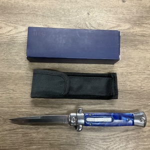 STILETTO OTF BLUE PEARL HANDLE