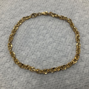 14K Yellow Gold Twisted Open Rope 7.5" Bracelet 2.3gr 