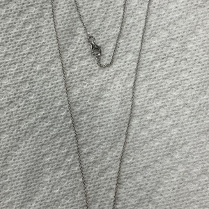  White Gold Rolo Necklace Sz:18 