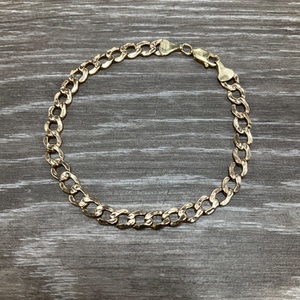 10K Yellow Gold Curb Chain 7" Bracelet 2.7gr 