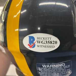 BECKETT TERRY BRADSHAW STEELERS AUTO MINI HELMET