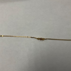14K Two Tone Rose 7" Bracelet 2.4gr 