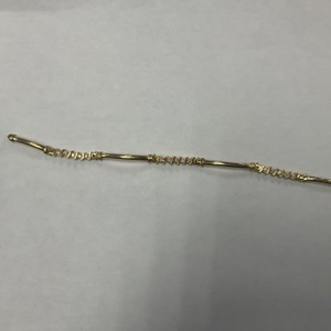 14K Yellow Gold Diamond Station 7.25" Bracelet 8.5gr 