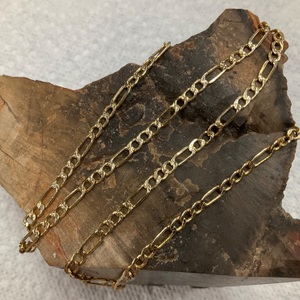 14K Yellow Gold 5.2gr Figaro Chain Necklace 22"