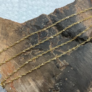 14K Yellow Gold Serpentine 17" Chain Necklace 1gr 