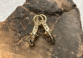 14K Yellow Gold 20" Rope Chain W/ Nugget Pendant 10.4gr